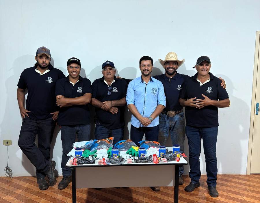 Prefeitura Municipal de Novo Horizonte do Sul reforça compromisso com a segurança no trabalho ao entregar EPIs a servidores da Gerência de Agricultura