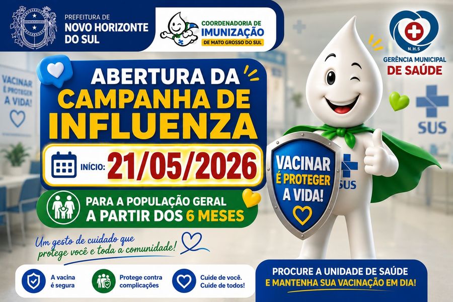 Gerência Municipal de Saúde inicia Campanha de Vacinação contra a Influenza em Novo Horizonte do Sul
