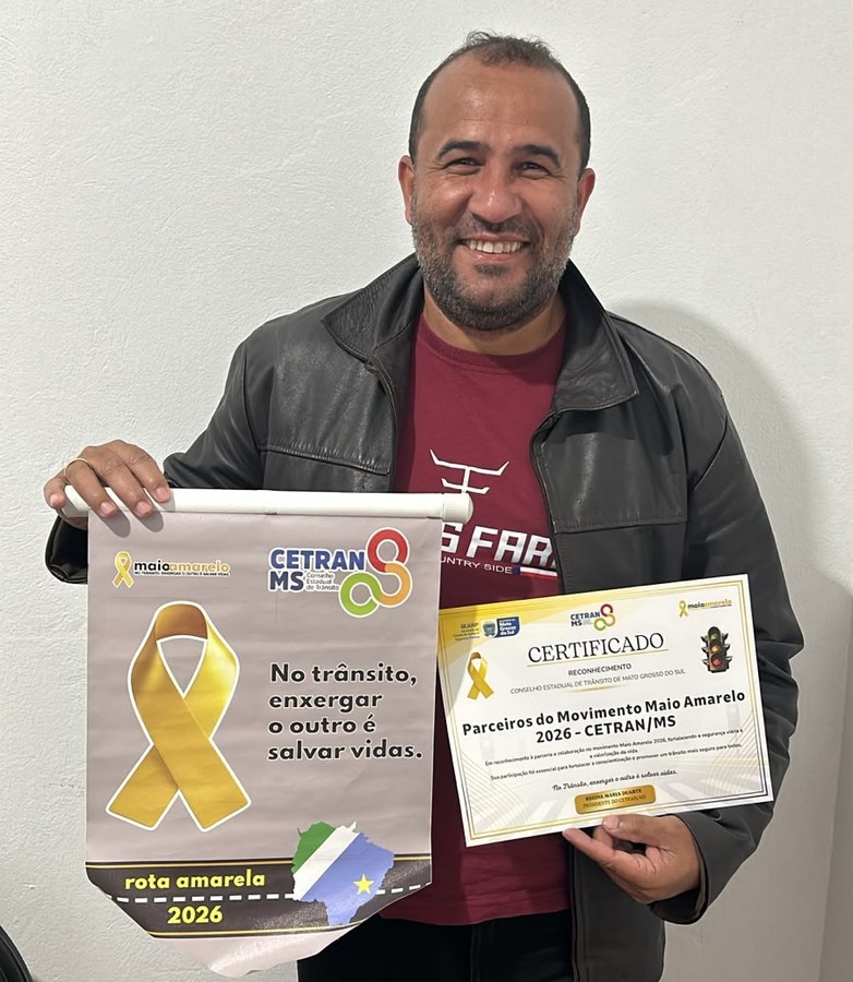 Novo Horizonte do Sul recebe reconhecimento estadual pelas ações do Maio Amarelo 2026