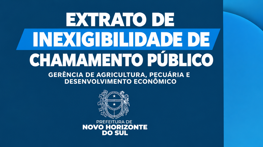 Extrato de Inexigibilidade de Chamamento Público – Agricultura Familiar